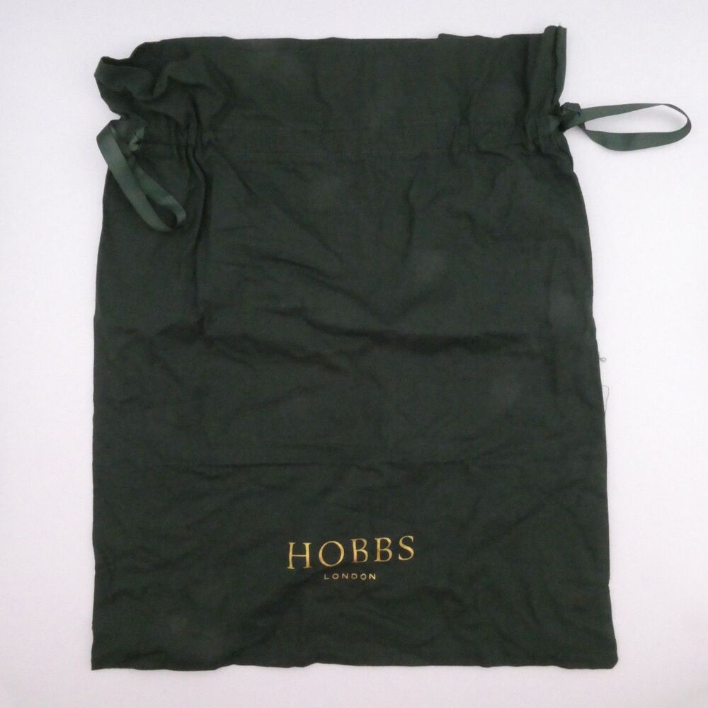 Authentic Hobbs London Large Forest Green Cotton Drawstring Storage Dust Bag
